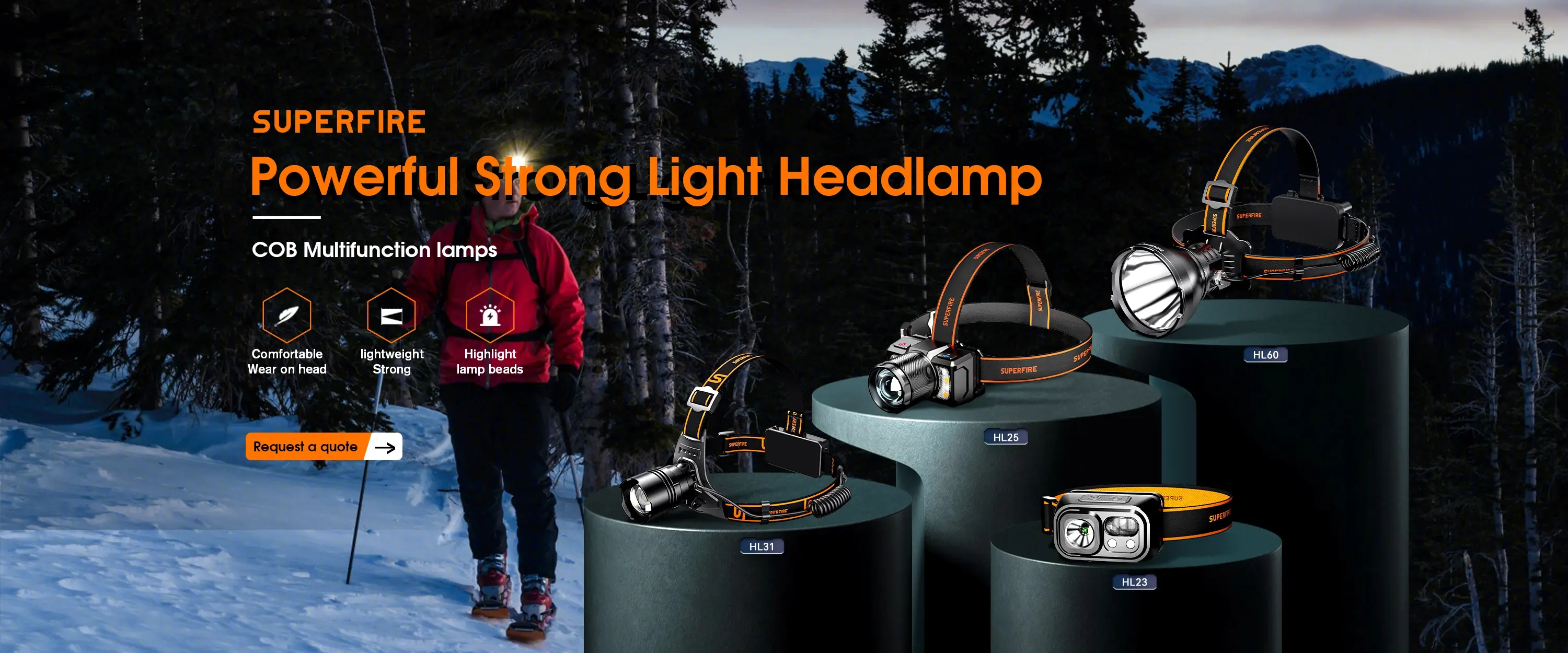 Lampe frontale puissante