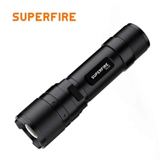 SUPERFIRE F3-L2 570 Lumens Télescopique LED Torche Tactique Lampe de Poche
