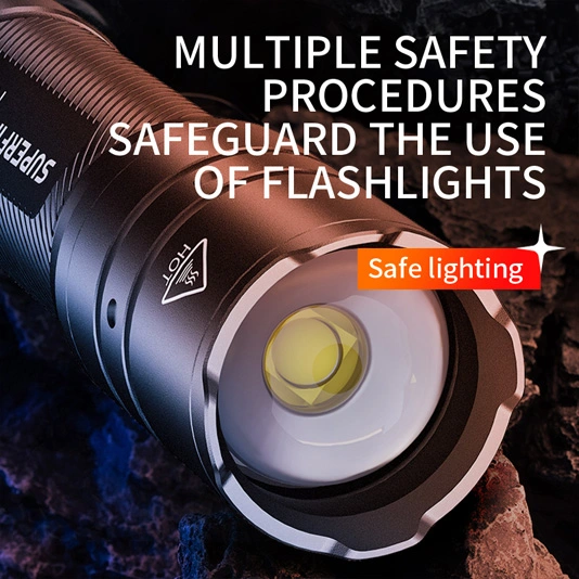 SUPERFIRE F3-T 600 Lumens Zoom Télescopique Lampe de Poche Tactique