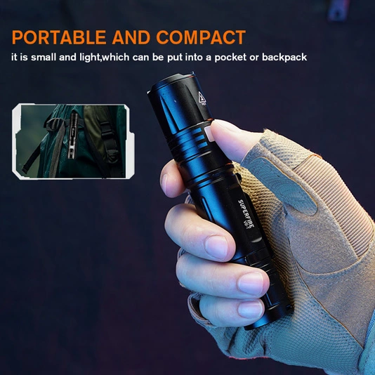 SUPERFIRE V8-T Poche Zoom Lampe de Poche SOS Torche Lumière