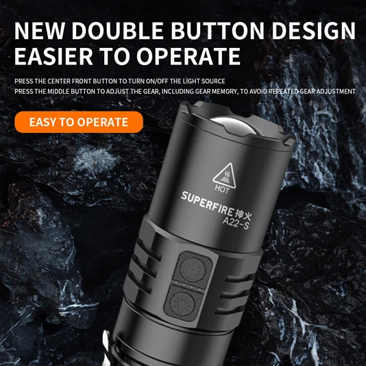SUPERFIRE A22-S IP43 étanche Zoomable Eagle Eye Lampe de poche