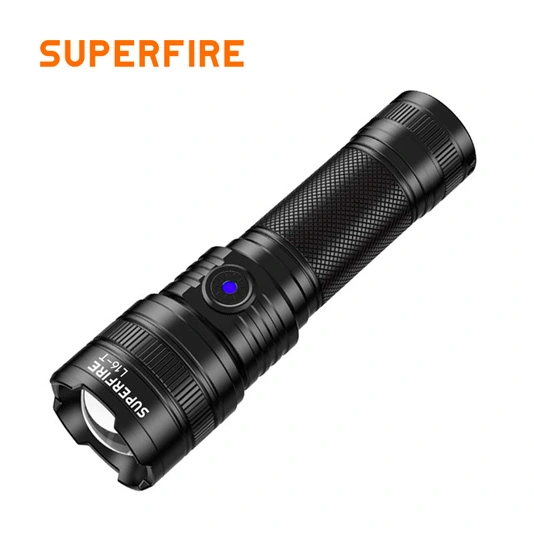 SUPERFIRE L16-T/L16-X rechargeable Télescopique Zoom Lampe de poche