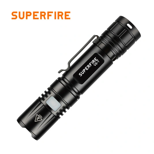 SUPERFIRE V8-T Poche Zoom Lampe de Poche SOS Torche Lumière