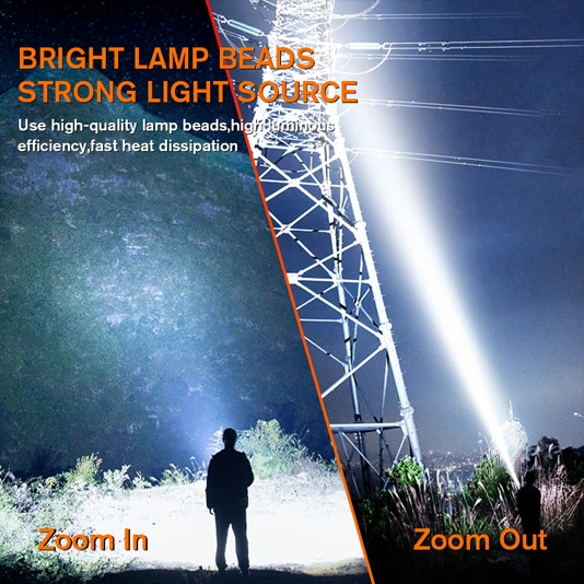 SUPERFIRE V8-T Poche Zoom Lampe de Poche SOS Torche Lumière