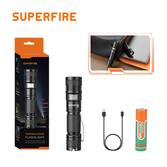 SUPERFIRE A2-P50 500 Lumens Mini lampe de poche taille