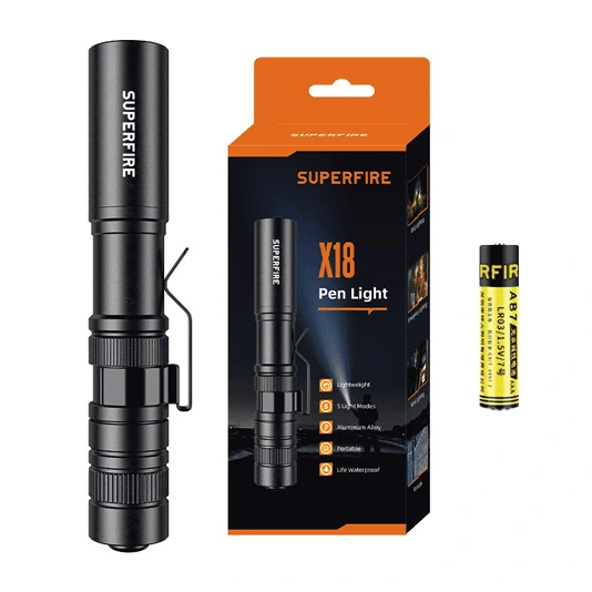 SUPERFIRE L28/X18 121 Lumens Stylo Lampes de Poche