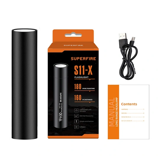 SUPERFIRE S11-X 170 Lumens étanche mini lampe de poche LED
