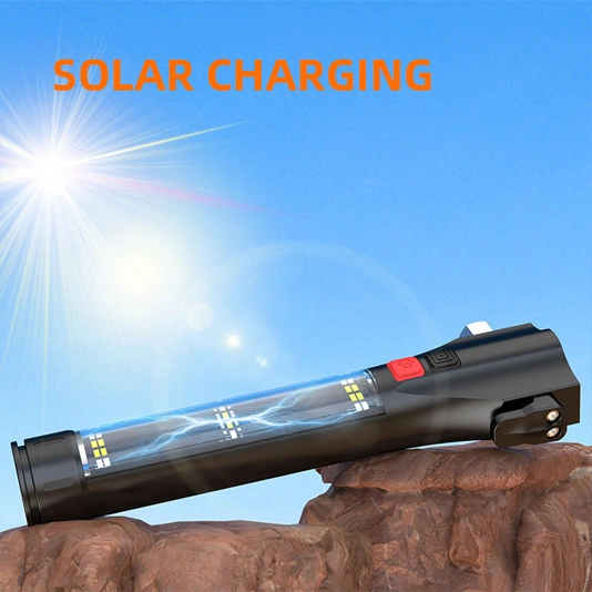 SUPERFIRE D30 lampes de poche multifonctions rechargeables solaires