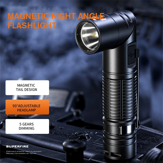SUPERFIRE G19-S Magnétique Rechargeable Lampe de Poche