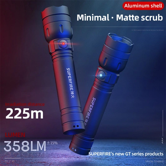 SUPERFIRE GTS6 Super Lumineux Petite Lampe de Poche LED