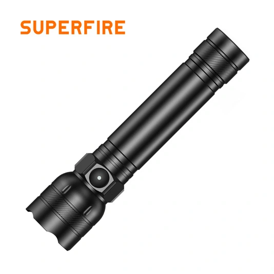 SUPERFIRE L27 Lampe de poche à cellule sèche super brillante rechargeable