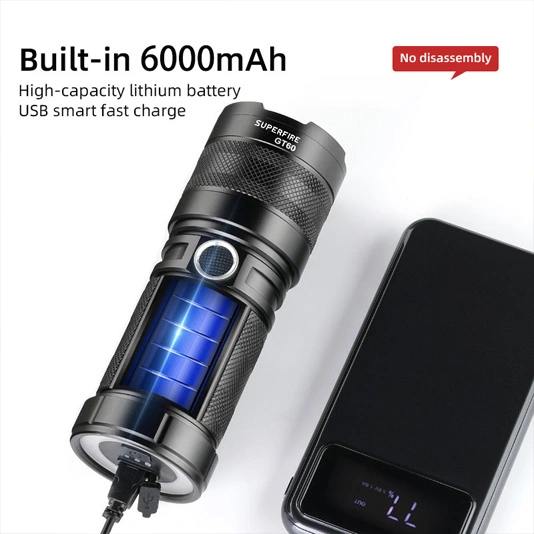 SUPERFIRE GT60 1680 Lumens Zoom Lampe de poche haute puissance