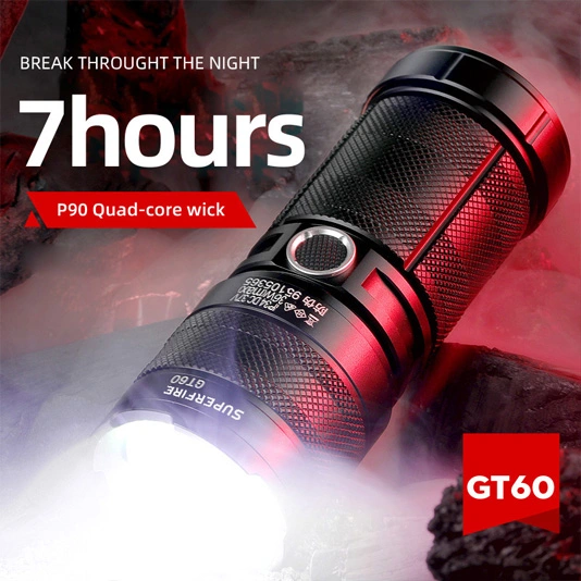 SUPERFIRE GT60 1680 Lumens Zoom Lampe de poche haute puissance