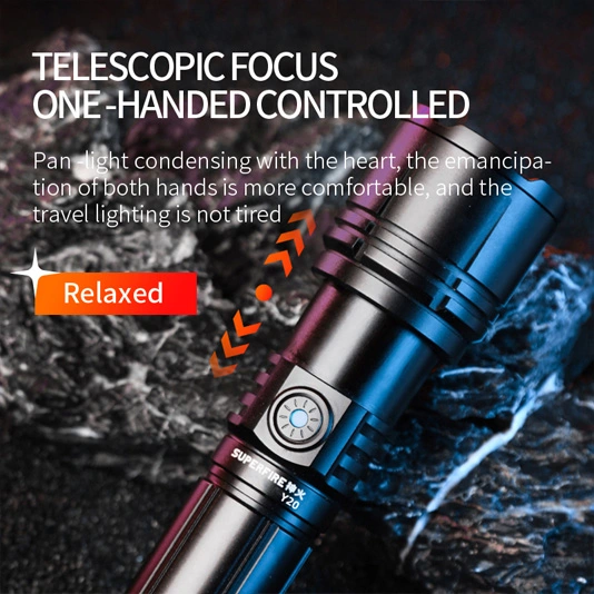 SUPERFIRE Y20 1200 Lumens haute puissance longue portée lampe de poche rechargeable