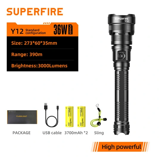 SUPERFIRE Y12 P90 3000 Lumens lampe de Poche