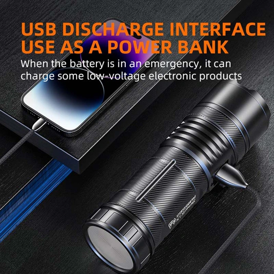 SUPERFIRE Y5 1200 Lumens 20W lampe de poche rechargeable avec banque de puissance