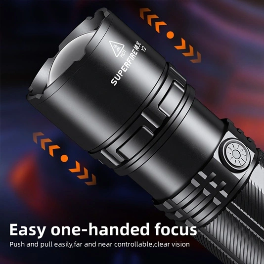 SUPERFIRE Y2 1355 Lumens haute puissance longue distance lampe de poche rechargeable