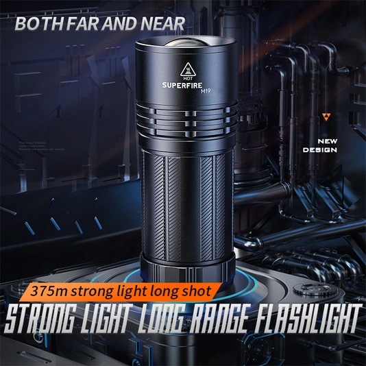 SUPERFIRE M19 Zoomable longue portée lampe de poche