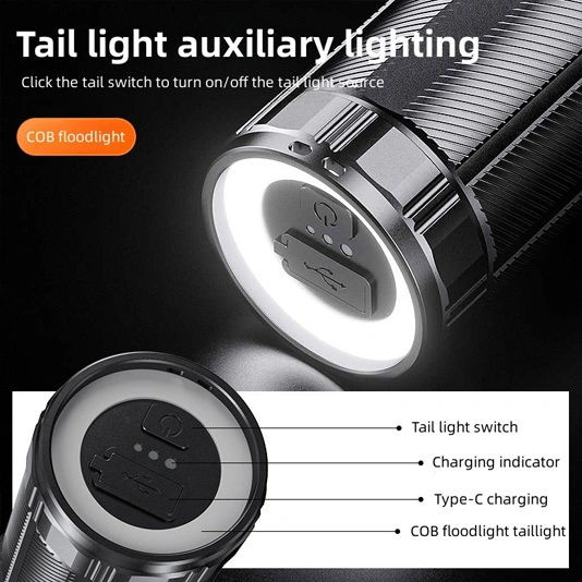 SUPERFIRE Y2 1355 Lumens haute puissance longue distance lampe de poche rechargeable