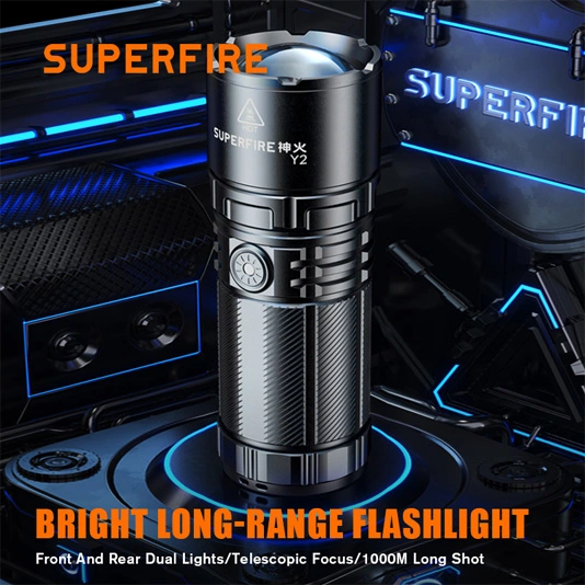 SUPERFIRE Y2 1355 Lumens haute puissance longue distance lampe de poche rechargeable