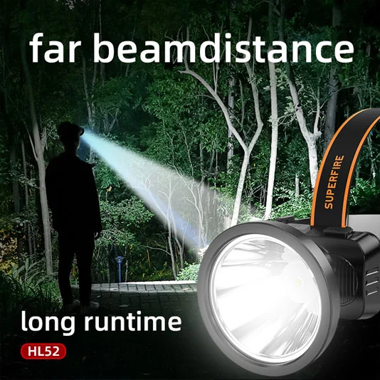 Lampe frontale rechargeable USB SUPERFIRE HL52