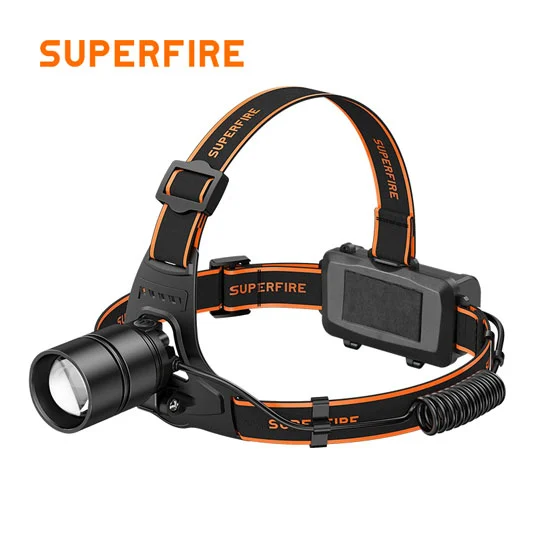 Lampe frontale zoomable à LED SUPERFIRE HL71