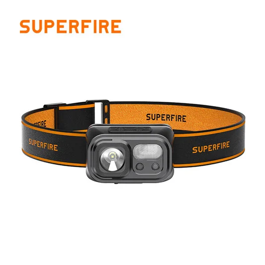 SUPERFIRE HL23/HL23-A/HL23-S USB Rechargeable LED Capteur Lampe frontale
