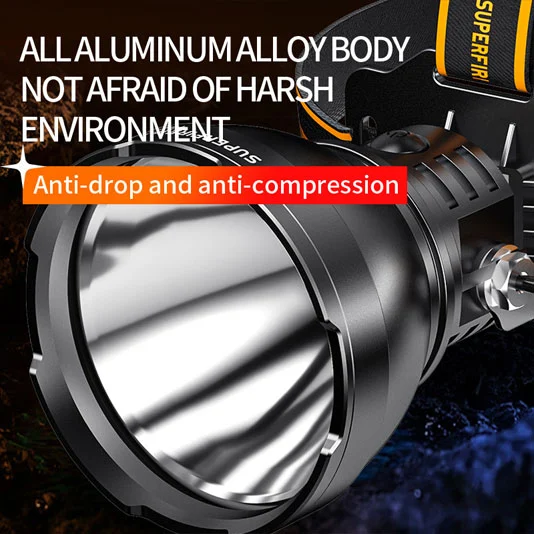 SUPERFIRE HL60 Lampe frontale LED haute puissance rechargeable