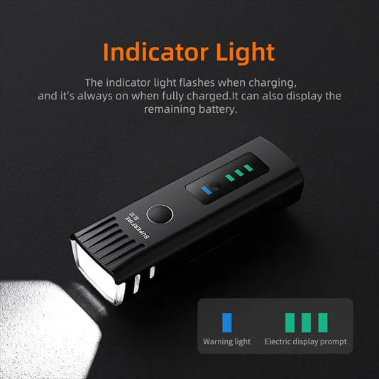 Phare de vélo rechargeable SUPERFIRE BL10