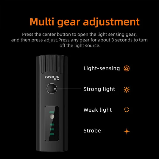 Phare de vélo rechargeable SUPERFIRE BL10