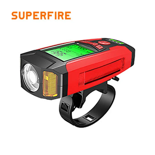 Lumière de vélo avec klaxon SUPERFIRE BM01