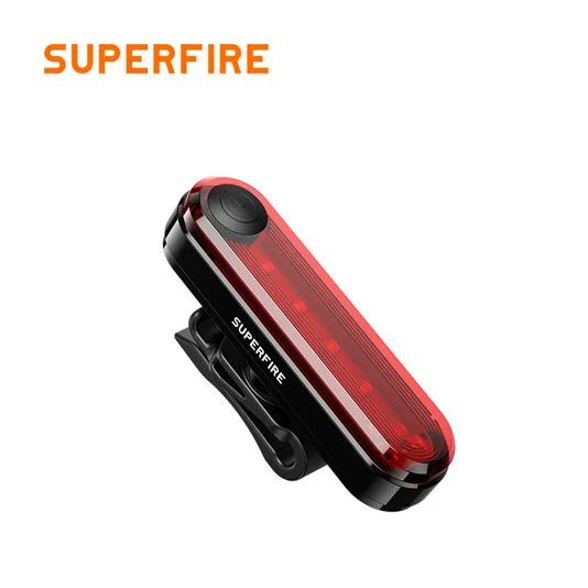 Feu arrière rechargeable de vélo SUPERFIRE BTL01