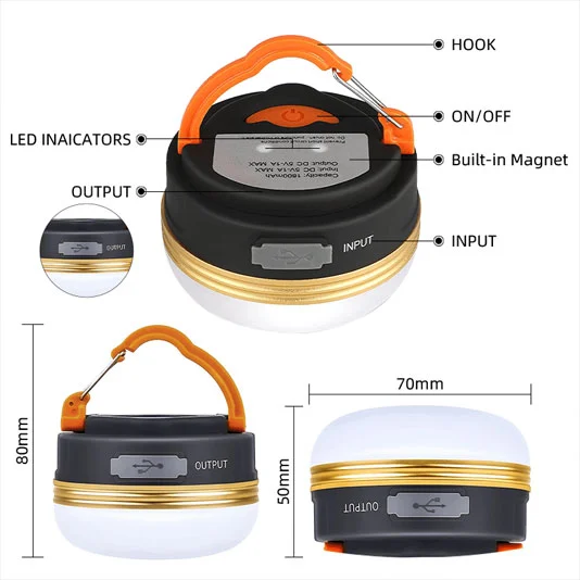 Lumière de camping de banque de puissance de SUPERFIRE T60/T60-A
