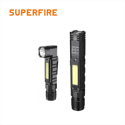 SUPERFIRE G19 Lumière de travail rechargeable multifonctionnelle COB avec base magnétique
