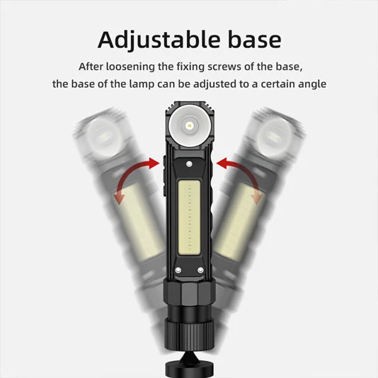 SUPERFIRE G19 Lumière de travail rechargeable multifonctionnelle COB avec base magnétique