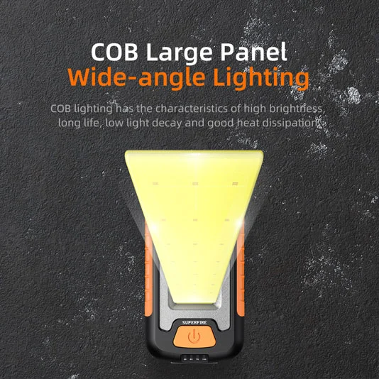 SUPERFIRE G21 rechargeable COB étanche mini lampe de travail LED portable