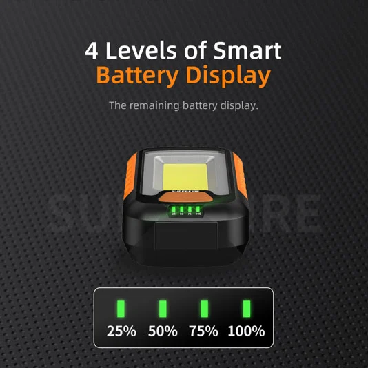 SUPERFIRE G21 rechargeable COB étanche mini lampe de travail LED portable
