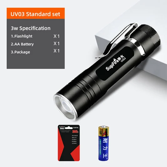SUPERFIRE UV03 365nm 3w lampe de poche UV portable