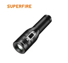 SUPERFIRE D3 Puissant Rechargeable Imperméable Plongée Lampe de Poche