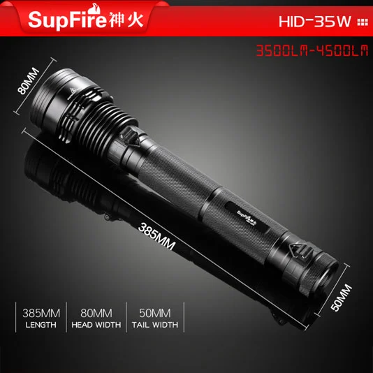 SUPERFIRE HID 35W 3500 Lumen petite lampe de poche au xénon HID