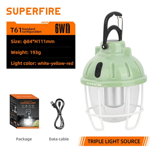 SUPERFIRE T61 LED Camping Lanterne