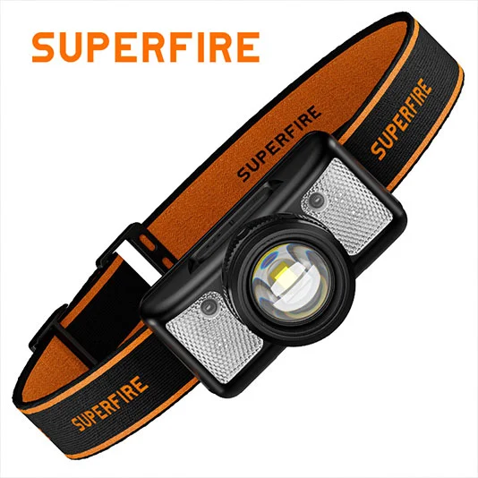 Lampe frontale à lumen 310 SUPERFIRE HL91 avec lumière blanche et rouge