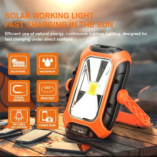 SUPERFIRE GM05 Lumière de travail magnétique solaire