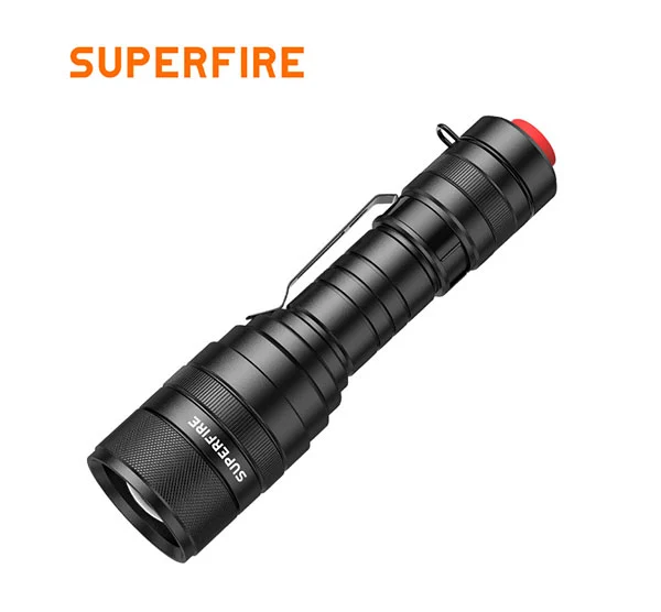 SUPERFIRE F5 1100 Lumens Zoomable Tactique Lampe de Poche