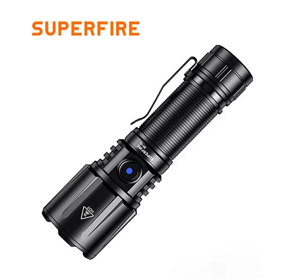 SUPERFIRE R1-G 2300 Lumens Zoomable Haute Puissance USB Types Rechargeable lampe de Poche