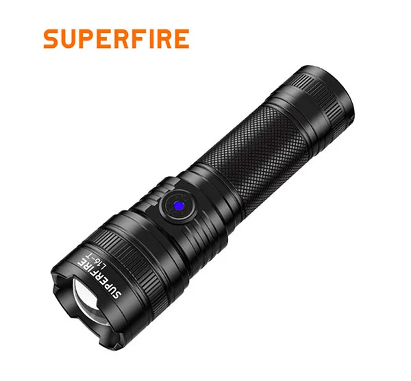 SUPERFIRE L16-T/L16-X rechargeable Télescopique Zoom Lampe de poche