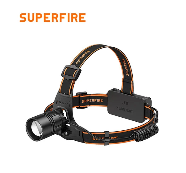 SUPERFIRE HL08 Rechargeable Tête de Zoom Torche