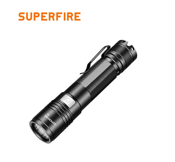 SUPERFIRE A5 395nm étanche petite lampe torche UV noire à main