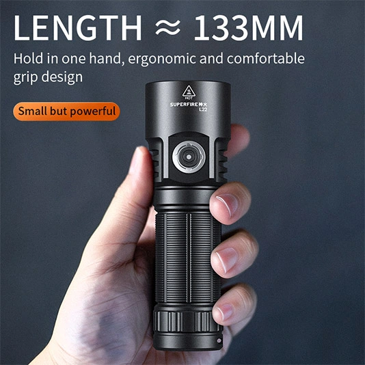 SUPERFIRE L22 Lampe de poche super lumineuse