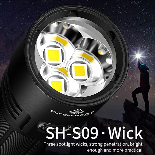 SUPERFIRE L22 Lampe de poche super lumineuse
